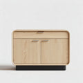 Wooden nightstand with two doors and drawer dimensions 60 x 40 x 50cm