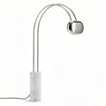 Marble and stainless steel table lamp with curved design 25 x 15 x 50cm