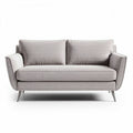 Sofa in gray fabric with stainless steel legs for living room use 180 x 90 x 85cm