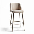 Bar stool with fabric seat and metal frame 45 x 45 x 100cm beige