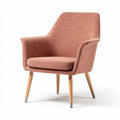 Fabric accent chair in green with ergonomic design and wooden legs 80 x 80 x 75cm